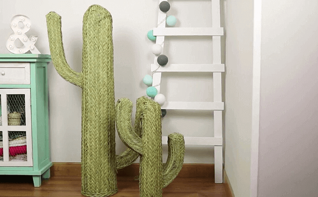 cactus decorativos de esparto